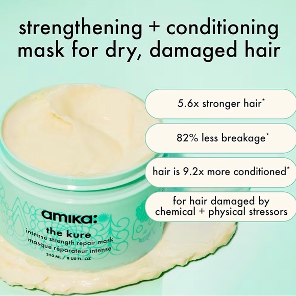 Amika The Kure Repair Mask in Mint Green - Picture 2 of 2